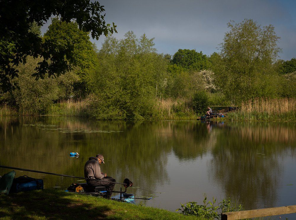 Anglers fishing at Willow Garth lakes